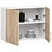 Mobile da cucina pensile LIMA, 2 ante, 80x30,5x58 cm, Colore Bianco e Sonoma Quercia - Foto miniatura 2