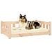 Cuccia Per Cani 95,5x65,5x28 Cm In Legno Massello Di Pino - Foto miniatura 2