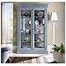 Vetrina 2 Porte Shabby Chic Azzurro In Legno L. 145 X P. 50 H. 215 - Foto miniatura 1