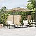 Ombrellone Giardino Led E Palo In Acciaio Marrone 290x290x238cm - Foto miniatura 1