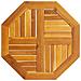 Piano Per Tavolo 60x60x2 Cm Ottagonale Legno Massello Di Acacia - Foto miniatura 1
