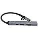 Hub Usb-c E Lightning Otg 1x Usb-c + 2x Usb + Lettore Scheda Sd / Tf, Nero - Foto miniatura 5
