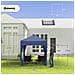 Gazebo Pieghevole Pop Up 2x2 m con 4 Pareti Rimovibili in Poliestere e Acciaio, Blu - Foto miniatura 5