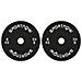 Set 2 Dischi Pesi da 5kg in Gomma con Foro da 2"" / 5 cm per Manubri e Bilancieri, Nero - Foto miniatura 1
