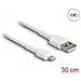 Cavo di ricarica USB per iPhone, iPad, iPod bianco da 30 cm - Foto miniatura 2