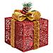 Scatole Regalo Decorative Natale 3pz Rosse Da Esterno Interni - Foto miniatura 5