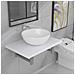 Set Mobili Da Bagno 2 Pz Ceramica Bianco - Foto miniatura 8