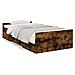 Giroletto Con Cassetti Rovere Fumo 100x200 Cm Legno Multistrato - Foto miniatura 1