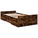 Giroletto Con Cassetti Rovere Fumo 100x200 Cm Legno Multistrato - Foto miniatura 2