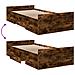 Giroletto Con Cassetti Rovere Fumo 100x200 Cm Legno Multistrato - Foto miniatura 6