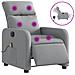 Poltrona Reclinabile Massaggio Elettrica Grigio Chiaro Tessuto - Foto miniatura 1