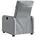 Poltrona Reclinabile Massaggio Elettrica Grigio Chiaro Tessuto - Foto miniatura 5
