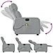 Poltrona Reclinabile Massaggio Elettrica Grigio Chiaro Tessuto - Foto miniatura 7