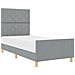 Rete letto  Grigio chiaro 90x200 cm Tessuto - Foto miniatura 1