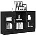 Credenza Nera in Rovere 120x30,5x70 cm in Legno Ingegnerizzato - Foto miniatura 3