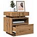 Comodino con Luci LED Rovere Artigianale 40x39x48,5 cm - Foto miniatura 5