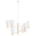 Lampadario Halo 6 Beige Sl. 1831 - Moderno Lampadario Beige 230x64x64 Cm - Foto miniatura 1