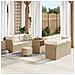 Set Divano da Giardino 9 pcs Beige polyrattan - Foto miniatura 2
