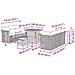 Set Divano da Giardino 9 pcs Beige polyrattan - Foto miniatura 9