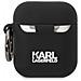 Custodia In Silicone Airpods 1/2 Karl Head 3d Lusso Antiurto, Nero - Foto miniatura 2