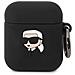 Custodia In Silicone Airpods 1/2 Karl Head 3d Lusso Antiurto, Nero - Foto miniatura 1
