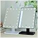 Specchio Da Trucco Da Tavolo Led Con Sensore Tattile E Rotazione A 360° - 20 Led White - Foto miniatura 3