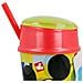 Bicchiere Da Merenda Per Bambini Con Scomparto E Cannuccia 400 Ml Decorazione Cartoon, Rosso / Giallo - Foto miniatura 5