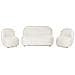 Set Da Salotto 4 Posti Lovberg Tessuto Bianco Sporco - Foto miniatura 2
