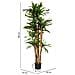 Pianta Dracena Artificiale Decorativa In Vaso 40x30x180h Cm - Foto miniatura 3