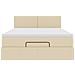 Pouf Letto con Materasso e LED Crema 140x190 cm - Foto miniatura 8