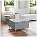 Pouf contenitore Grigio chiaro 80 x 80 x 45 cm Tessuto - Foto miniatura 2