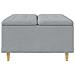 Pouf contenitore Grigio chiaro 80 x 80 x 45 cm Tessuto - Foto miniatura 5