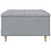 Pouf contenitore Grigio chiaro 80 x 80 x 45 cm Tessuto - Foto miniatura 6