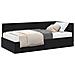 Struttura Letto Angolare con Materasso 2 pcs Nero Velluto - Foto miniatura 1