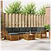 Set divani 8 pcs Naturale e Antracite Legno di Acacia Massello - Foto miniatura 2