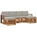Set divani con cuscino 6 pcs Grigio Naturale e Chiaro - Foto miniatura 1