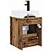 Mobile Lavabo da Parete Legno antico 39 x 41 x 62,5 cm - Foto miniatura 3