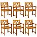 Panchina da esterno 6 pcs Naturale 56 x 55,5 x 90 cm - Foto miniatura 1
