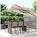 Set da Bar da Giardino 9pz Grigio in Polyrattan - Foto miniatura 2