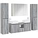 Set di mobili per il bagno 6 pcs Sonoma grigio - Foto miniatura 1