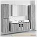 Set di mobili per il bagno 6 pcs Sonoma grigio - Foto miniatura 2