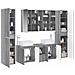 Set di mobili per il bagno 6 pcs Sonoma grigio - Foto miniatura 3