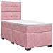 Letto box spring con materasso Rosa 80 x 200 cm Velluto - Foto miniatura 1