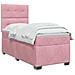 Letto box spring con materasso Rosa 80 x 200 cm Velluto - Foto miniatura 3