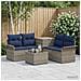 Set di divani 6 pz 4-Numero di posti Grigio e Blu Navy - Foto miniatura 5
