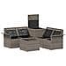 Set di divani 6 pz 4-Numero di posti Grigio e Blu Navy - Foto miniatura 10