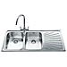 Lavello SP116D 2 Vasche Gocciolatoio a Destra Dimensioni 116 x 50 cm Colore Inox Serie Alba - Foto miniatura 4