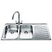 Lavello SP116D 2 Vasche Gocciolatoio a Destra Dimensioni 116 x 50 cm Colore Inox Serie Alba - Foto miniatura 5