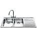 Lavello SP116D 2 Vasche Gocciolatoio a Destra Dimensioni 116 x 50 cm Colore Inox Serie Alba - Foto miniatura 9