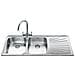 Lavello SP116D 2 Vasche Gocciolatoio a Destra Dimensioni 116 x 50 cm Colore Inox Serie Alba - Foto miniatura 6